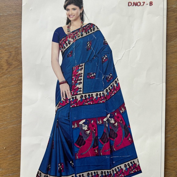 New saree with unstitched blouse material. - Picture 3 of 3